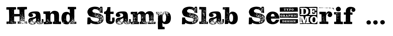 Hand Stamp Slab Serif Rough Regular DEMO image
